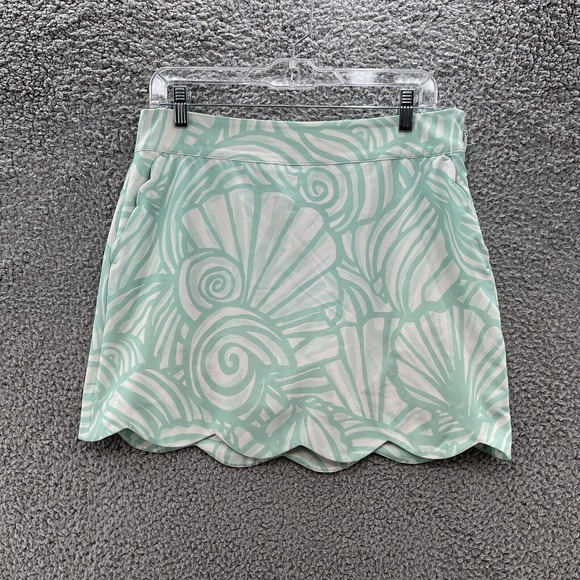 Vineyard Vines Pants - Vineyard Vines Performance Skort Green White Print Tulip Hem Golf Skirt